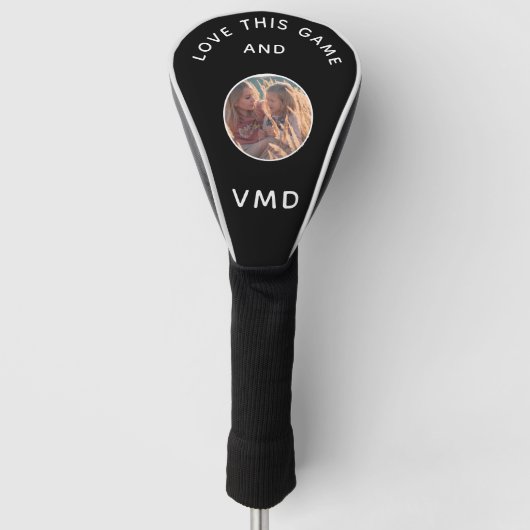 Speciale fotoliefhebbers Dit spelmonogram Golfheadcover (Voorkant)