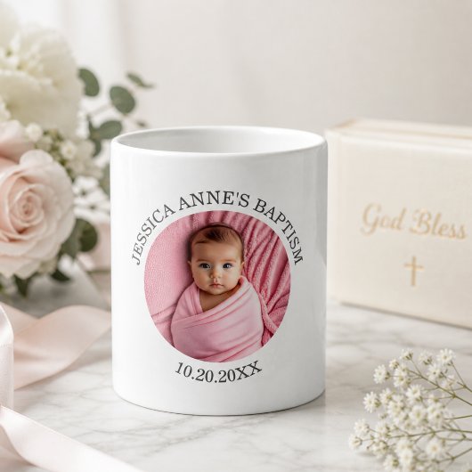 Speciale fotomeisje doopgunst koffiemok
