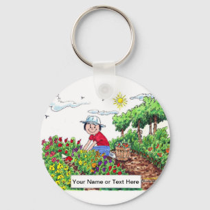 Speciale Gardener - Vrouw Cartoon Sleutelhanger