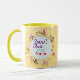 Speciale gast bij de functiepastel geel mok