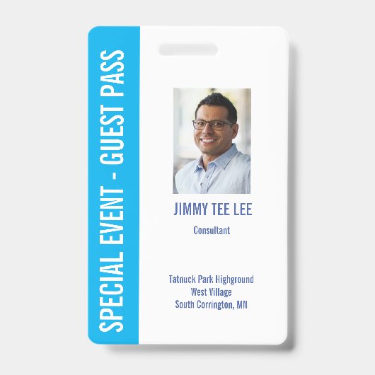 Speciale Gebeurtenis Beveiliging Foto Pas Badge (Voorzijde)