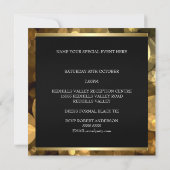 Speciale gebeurtenis Elegant Black & Gold Bubbles  Kaart (Achterkant)