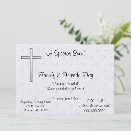 Speciale gebeurtenis met betrekking tot de kerkuit kaart (Staand voorkant)