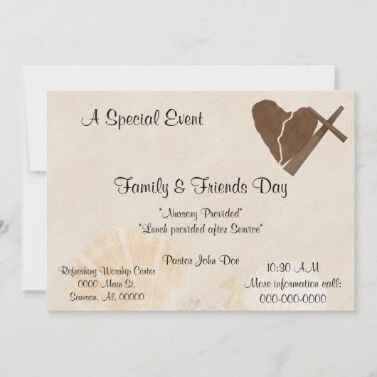 Speciale gebeurtenis met betrekking tot de kerkuit kaart (Voorkant)