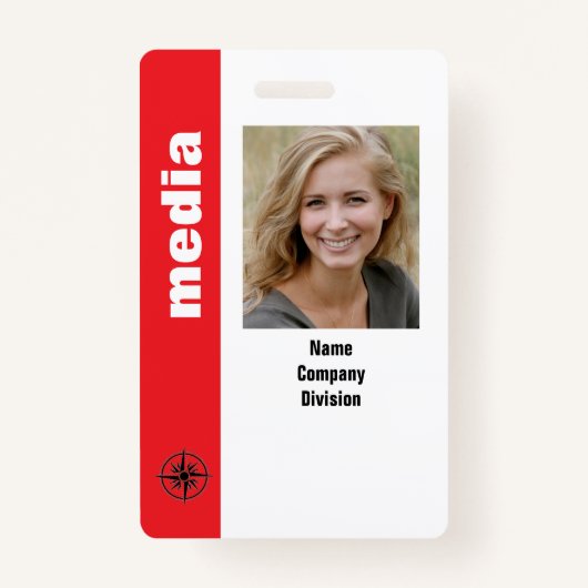 SPECIALE GEBEURTENIS PERSKAART EN FOTO I.D. BADGE (Voorkant)