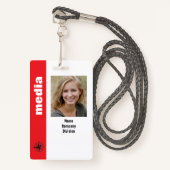 SPECIALE GEBEURTENIS PERSKAART EN FOTO I.D. BADGE (Voorkant met draagriem)