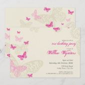 SPECIALE GEBEURTENIS UITNODIGT:: Butterflies 4L Kaart (Voorkant / Achterkant)