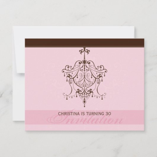 SPECIALE GEBEURTENIS UITNODIGT:: kroonluchter 2L Kaart (Voorkant)