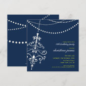 SPECIALE GEBEURTENIS UITNODIGT:: kroonluchter + li Kaart (Voorkant / Achterkant)