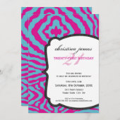 SPECIALE GEBEURTENIS UITNODIGT :: prachtige zebra  Kaart (Voorkant / Achterkant)