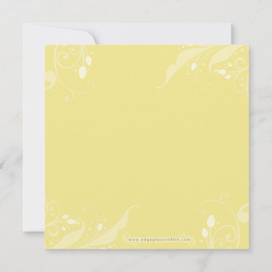 SPECIALE GEBEURTENIS UITNODIGT:: ronde scallop 4SQ Kaart (Achterkant)