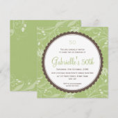 SPECIALE GEBEURTENIS UITNODIGT:: ronde scallop 5SQ Kaart (Voorkant / Achterkant)