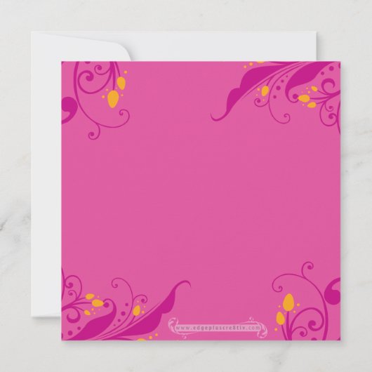 SPECIALE GEBEURTENIS UITNODIGT:: ronde scallop 8SQ Kaart (Achterkant)