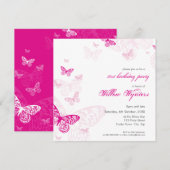 SPECIALE GEBEURTENIS UITNODIGT:: Vlinders 1SQ Kaart (Voorkant / Achterkant)