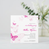 SPECIALE GEBEURTENIS UITNODIGT:: Vlinders 1SQ Kaart (Staand voorkant)