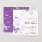 SPECIALE GEBEURTENIS UITNODIGT:: Vlinders 3SQ Kaart (Voorkant / Achterkant)