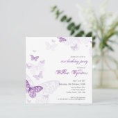 SPECIALE GEBEURTENIS UITNODIGT:: Vlinders 3SQ Kaart (Staand voorkant)