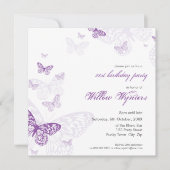 SPECIALE GEBEURTENIS UITNODIGT:: Vlinders 3SQ Kaart (Voorkant)