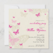 SPECIALE GEBEURTENIS UITNODIGT:: Vlinders 4SQ Kaart (Voorkant)