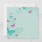 SPECIALE GEBEURTENIS UITNODIGT:: Vlinders 5SQ Kaart (Achterkant)