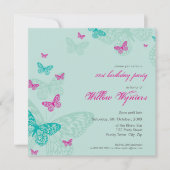 SPECIALE GEBEURTENIS UITNODIGT:: Vlinders 5SQ Kaart (Voorkant)