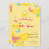 SPECIALE GEBEURTENIS UITNODIGT:: Vlinders 6P Kaart (Voorkant / Achterkant)