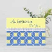 Speciale gebeurtenis voor blauw en geel kaart (Staand voorkant)