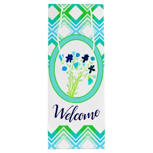 Speciale gebeurtenis Welkome flaconverpakking Wijn Cadeautas (Achterkant)