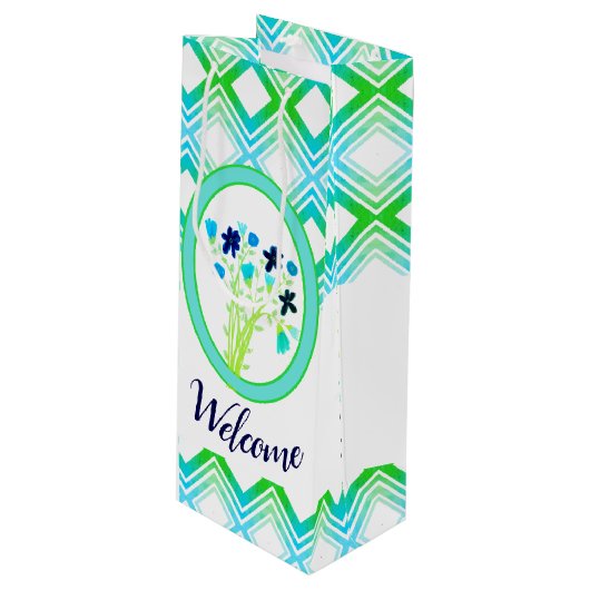 Speciale gebeurtenis Welkome flaconverpakking Wijn Cadeautas (Voorkant Gekanteld)