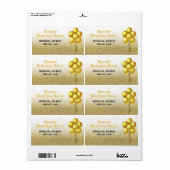 Speciale gebeurtenisballonnen Gold Glitter Name Ta Etiket (Full Sheet)