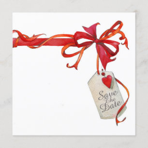 Speciale gelegenheid Red Ribbon en Roos Uitnodigin Kaart