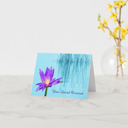Speciale gelegenheid Water Lily Note Wenskaarten Kaart (Gele Bloem)