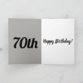 Speciale gepersonaliseerde 70ste verjaardagskaart kaart (Binnen)