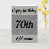 Speciale gepersonaliseerde 70ste verjaardagskaart kaart (Gele Bloem)