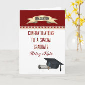 Speciale gepersonaliseerde diploma kaart (Gele Bloem)