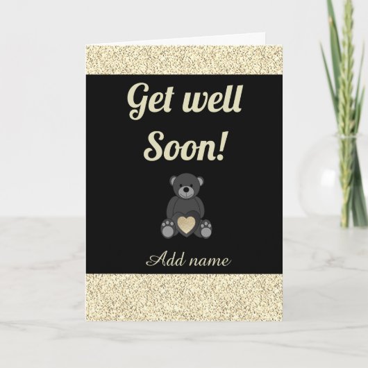 Speciale gepersonaliseerde get well soon kaart (Voorkant)