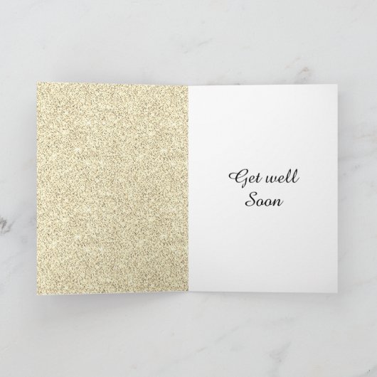 Speciale gepersonaliseerde get well soon kaart (Binnen)