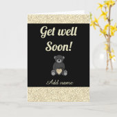 Speciale gepersonaliseerde get well soon kaart (Gele Bloem)