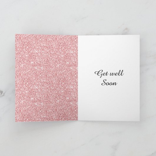 Speciale gepersonaliseerde get well soon kaart (Binnen)