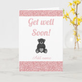 Speciale gepersonaliseerde get well soon kaart (Gele Bloem)