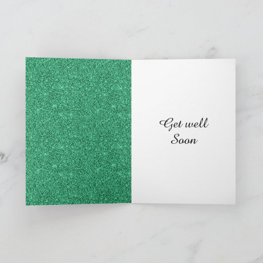Speciale gepersonaliseerde get well soon kaart (Binnen)