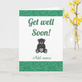 Speciale gepersonaliseerde get well soon kaart (Gele Bloem)