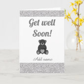 Speciale gepersonaliseerde get well soon kaart (Gele Bloem)