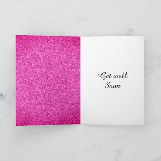 Speciale gepersonaliseerde get well soon kaart (Binnen)
