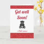 Speciale gepersonaliseerde get well soon kaart (Gele Bloem)