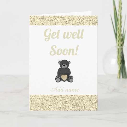 Speciale gepersonaliseerde get well soon kaart (Voorkant)