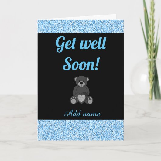 Speciale gepersonaliseerde get well soon kaart (Voorkant)