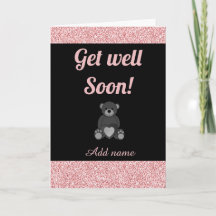 Speciale gepersonaliseerde get well soon kaart