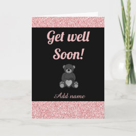 Speciale gepersonaliseerde get well soon kaart