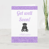 Speciale gepersonaliseerde get well soon kaart (Voorkant)